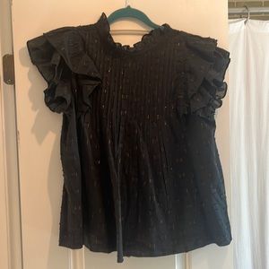 Oliphant pintuck ruffle shirt